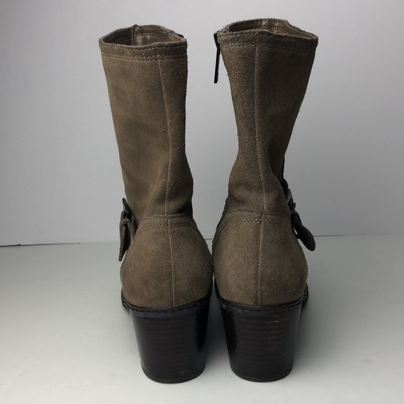 Anne Klein Brier Taupe Heeled Midi Boots 8 - Picture 4 of 15
